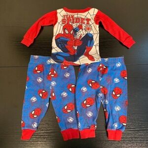 Ultimate Spiderman Outfit Set Lot of 3 Pants Shirt Infant Baby 12 Months